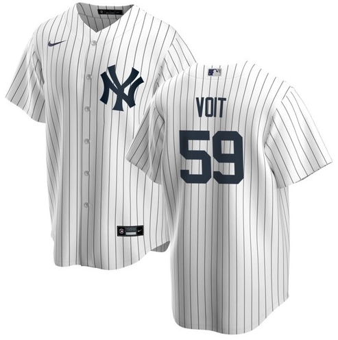 Men's New York Yankees #59 Luke Voit White Cool Base Stitched Jersey